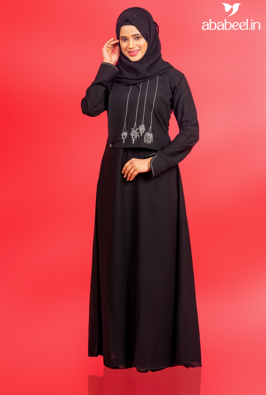 Graceful Embroidered Daily Wear Abaya