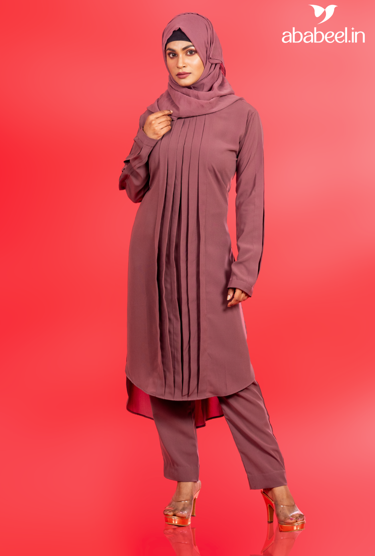 Modest Wear Co-Ord Set with Matching Hijab