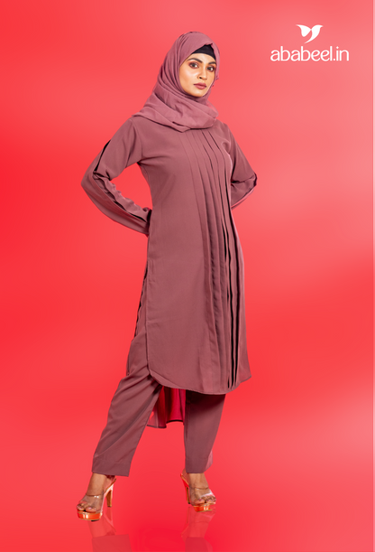 Modest Wear Co-Ord Set with Matching Hijab