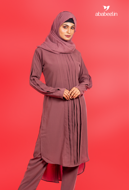 Modest Wear Co-Ord Set with Matching Hijab