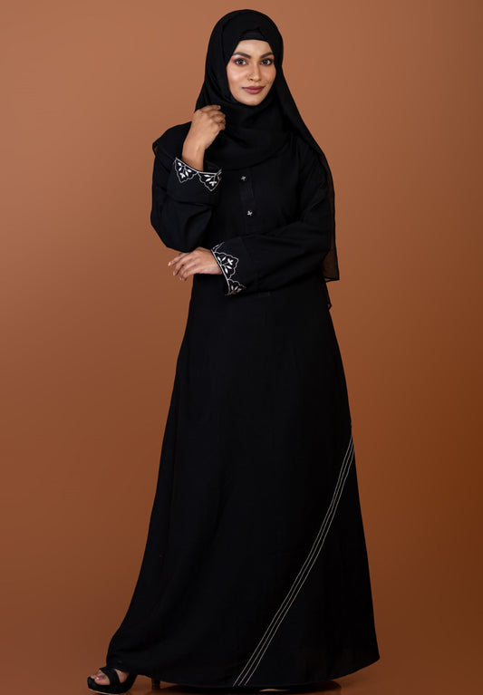 Daily Wear Abaya with Exquisite Embroidery