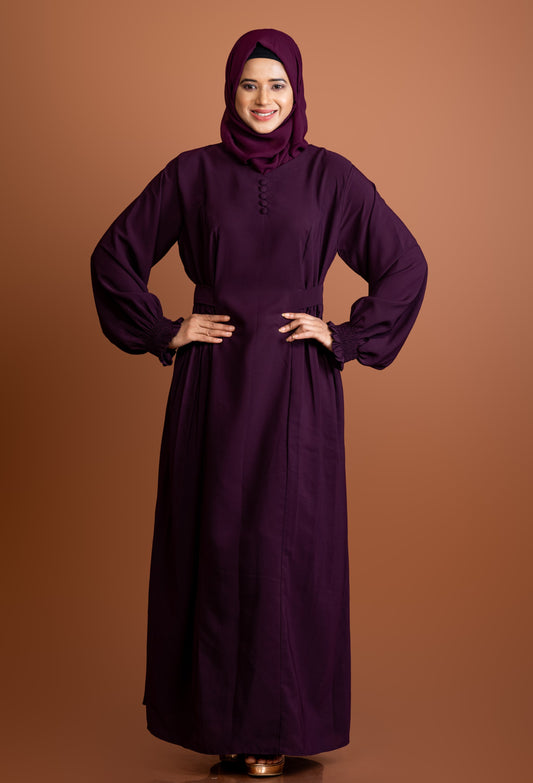 Regal Purple Everyday Abaya Exquisite Comfort and Modesty