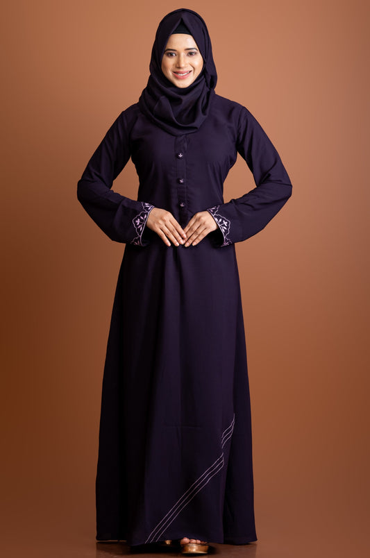 Daily Wear Abaya with Exquisite Embroidery