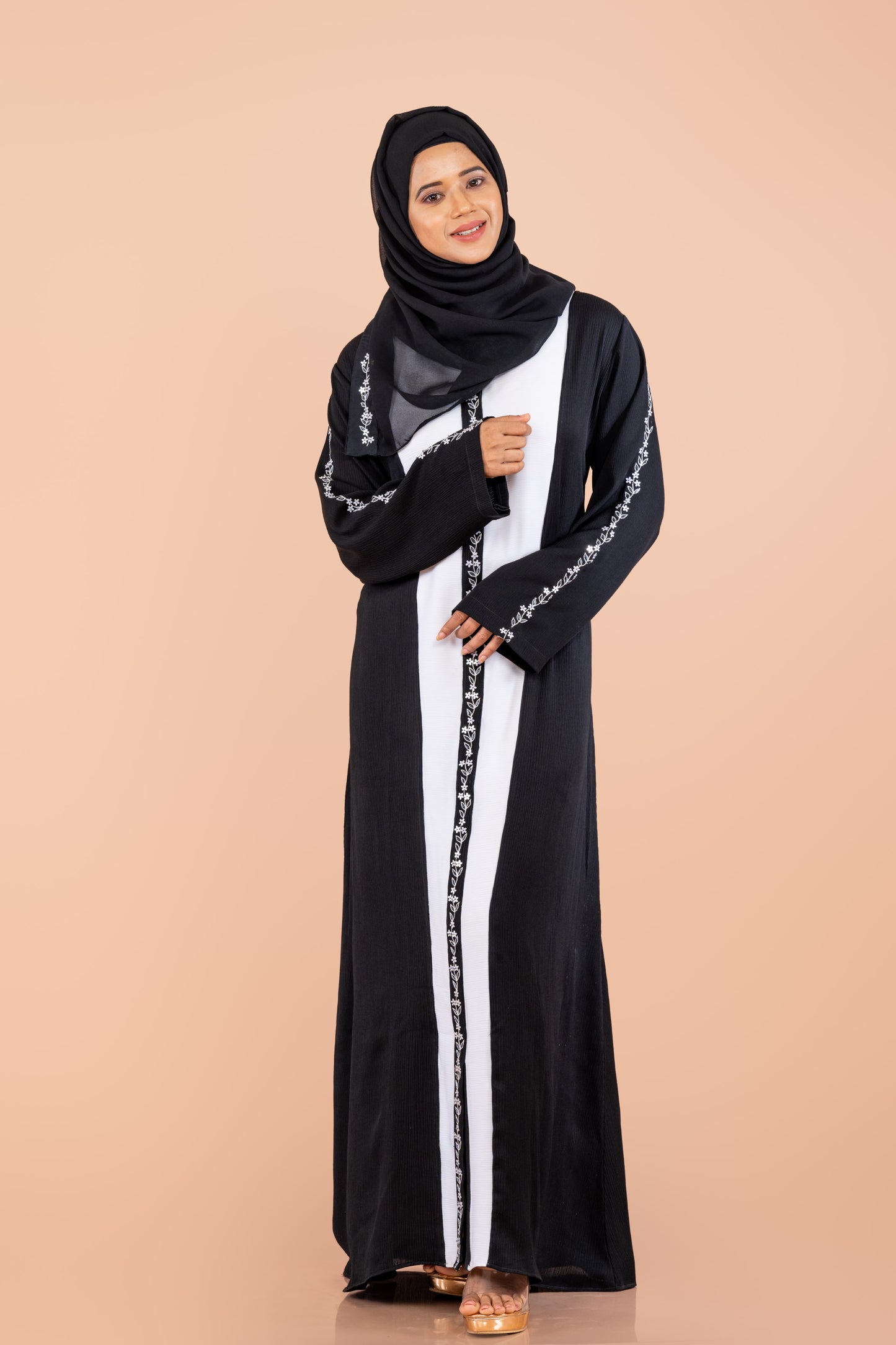 Exquisite Hand-Embroidered Premium Party Wear Abaya