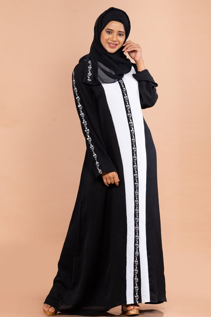 Exquisite Hand-Embroidered Premium Party Wear Abaya