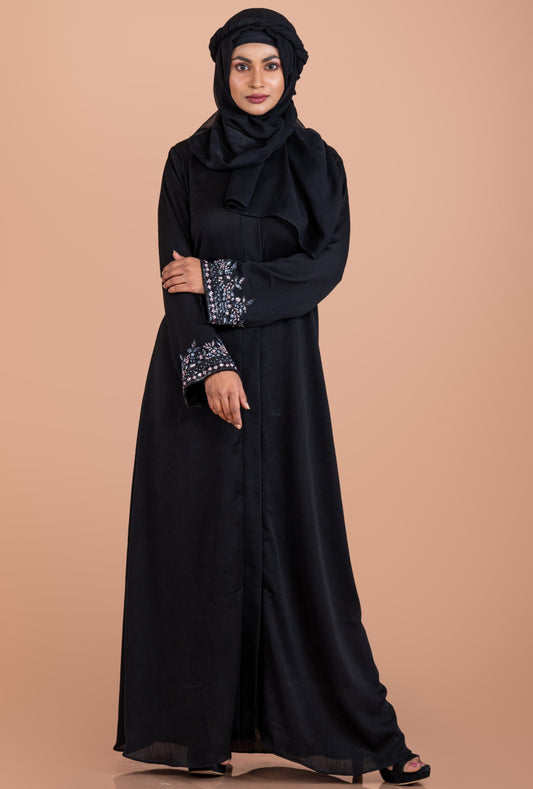 Exquisite Hand-Embroidered Premium Party Wear Abaya