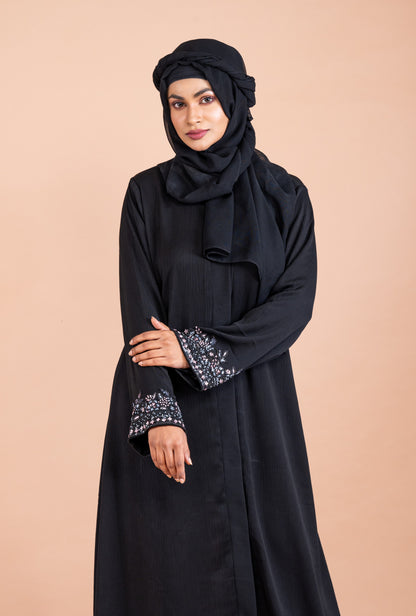 Exquisite Hand-Embroidered Premium Party Wear Abaya